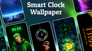 Fondo de pantalla reloj neón screenshot 1
