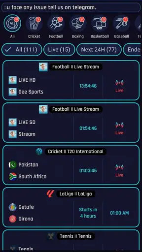 Gee Sports Tv screenshot 1