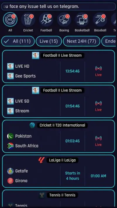 Gee Sports Tv screenshot 1