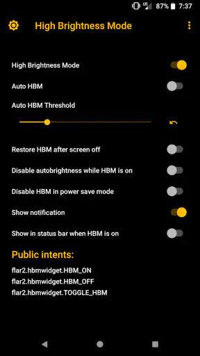 High Brightness Mode screenshot 1