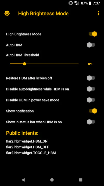 High Brightness Mode screenshot 1