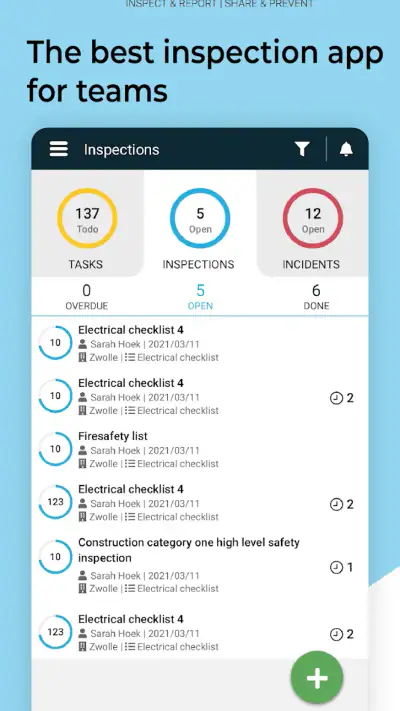 Inspection checklist audit app screenshot 1