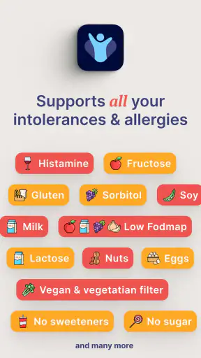InTolerApp: Histamina & FODMAP screenshot 1