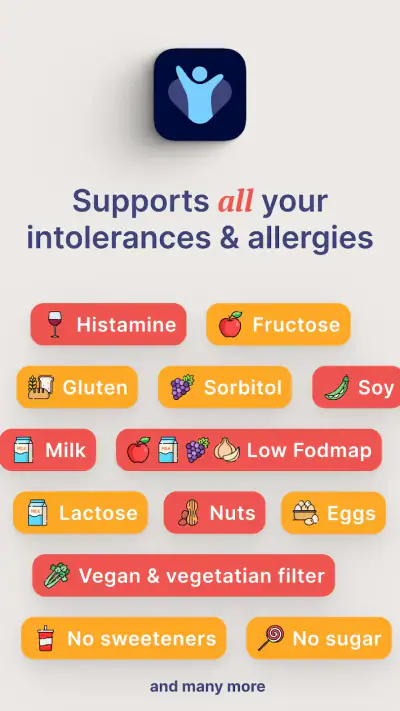 InTolerApp: Histamina & FODMAP screenshot 1