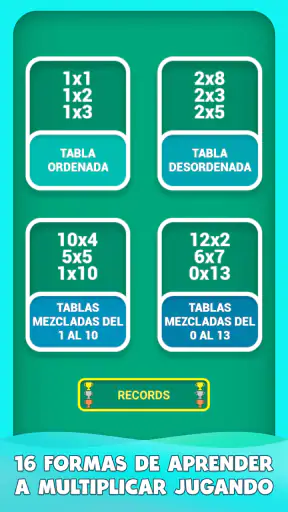 Juego de tablas de multiplicar screenshot 1