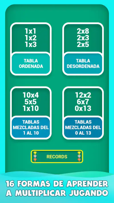 Juego de tablas de multiplicar screenshot 1