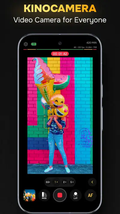 KinoCamera: Video Camera Pro screenshot 1