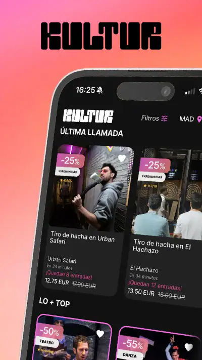 Kultur - Entradas última hora screenshot 1