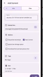 LibreTorrent screenshot 4