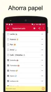 Lista de compras screenshot