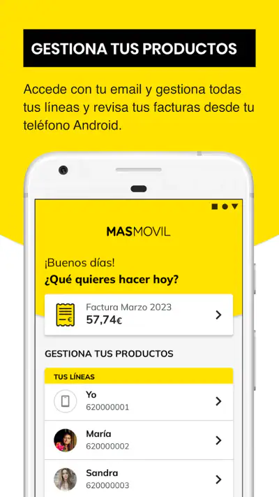 MASMOVIL - Área de cliente screenshot 1