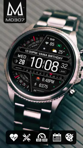 MD307 Digital watch face screenshot 1