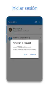 Microsoft Authenticator screenshot