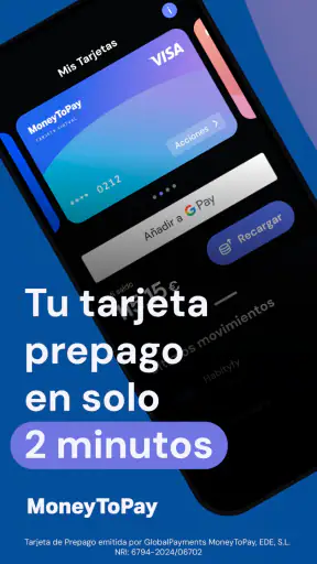 MoneyToPay · Tarjeta Prepago screenshot 1