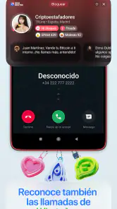 Nombre de la persona que llamó screenshot