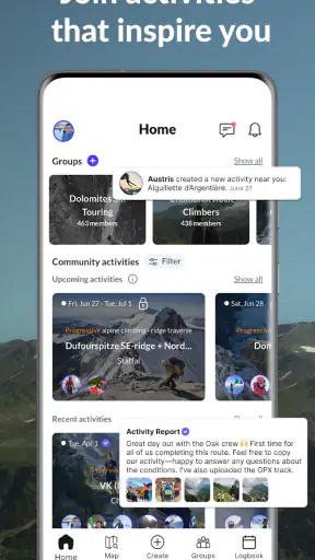 Oak: ski, climb, run screenshot 1