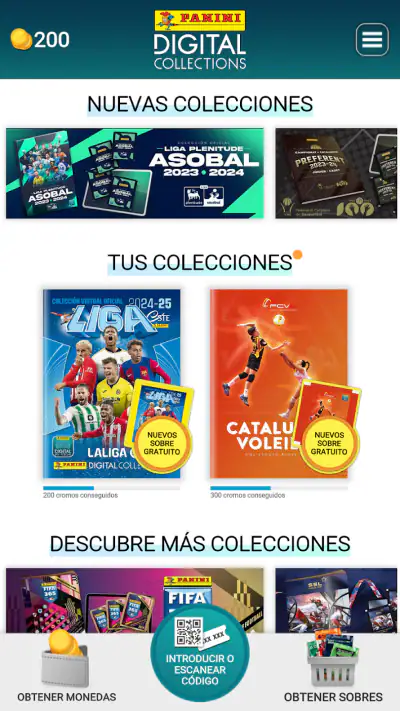 Panini Digital Collections screenshot 1
