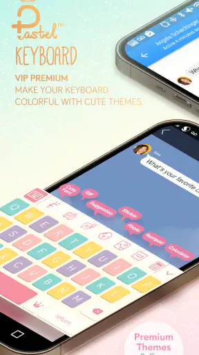 Pastel Keyboard Themes Color screenshot 1
