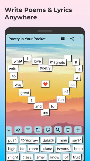 Poetry Magnets: Poems & Lyrics screenshot 1