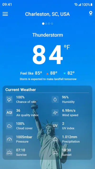 Pronóstico del tiempo screenshot 1