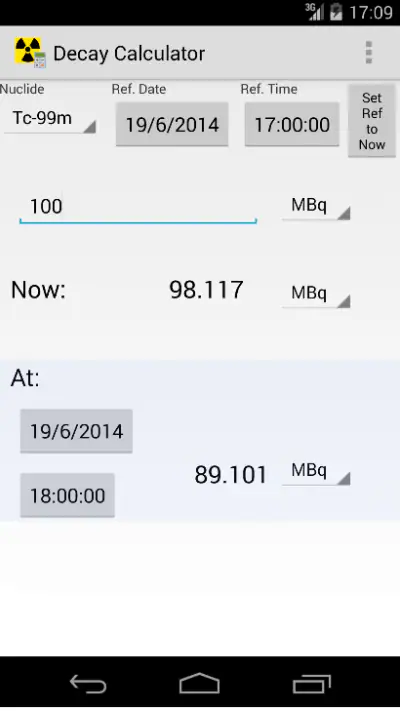 Radioactive Decay Calculator screenshot 1