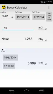 Radioactive Decay Calculator screenshot 2