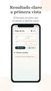 Regla de Tres con Historial screenshot 2