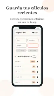 Regla de Tres con Historial screenshot 4