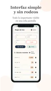 Regla de Tres con Historial screenshot 5