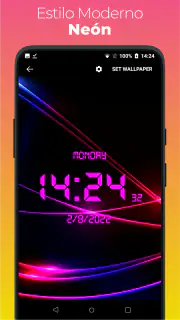 Reloj digital y clima screenshot 3