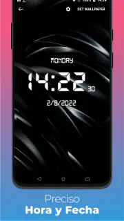 Reloj digital y clima screenshot 4