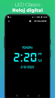 Reloj digital y clima screenshot 5