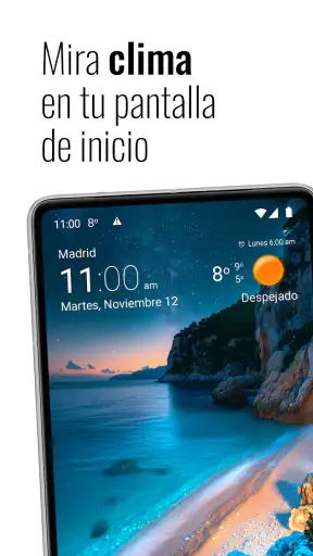 Reloj y clima transparente screenshot 1