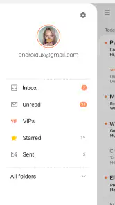 Samsung Email screenshot