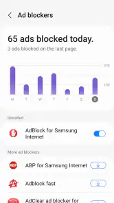 Samsung Browser screenshot