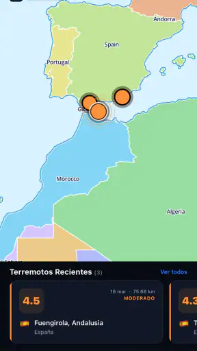 Seismo - Alertas de Terremotos screenshot 1