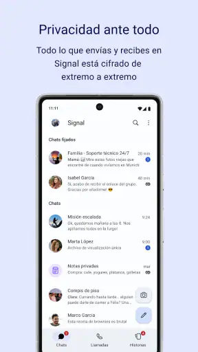 Signal - Mensajería privada screenshot 1