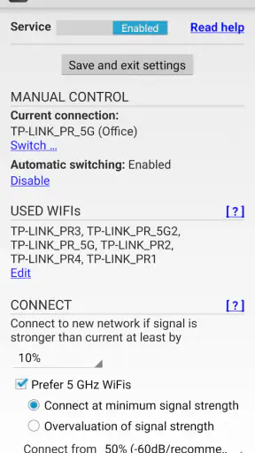 SmartWiFiSelector: strong WiFi screenshot 1