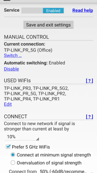 SmartWiFiSelector: strong WiFi screenshot 1