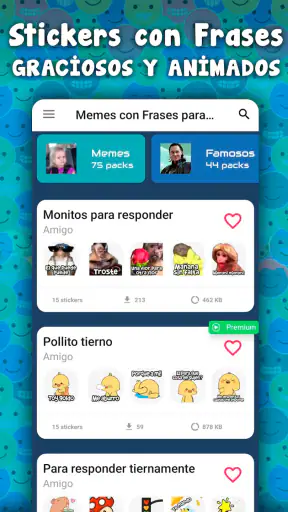 Stickers graciosos para WhatsA screenshot 1