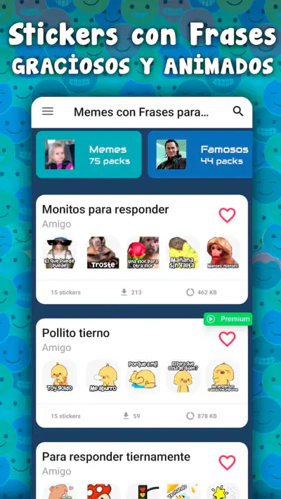 Stickers graciosos para WhatsA screenshot 1