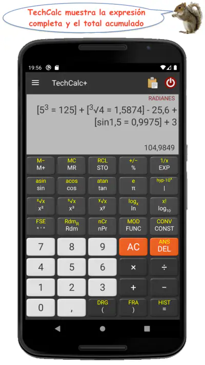 TechCalc+ Calculadora screenshot 1