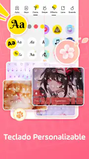 Teclado Emoji Facemoji & Fonts screenshot 1