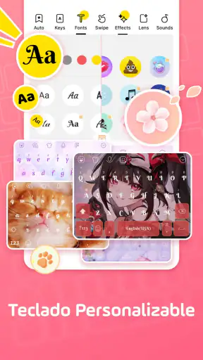 Teclado Emoji Facemoji & Fonts screenshot 1