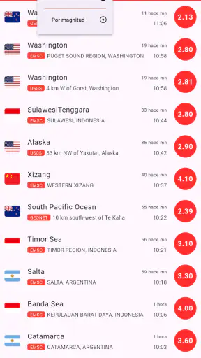 Terremotos - Alertas screenshot 1