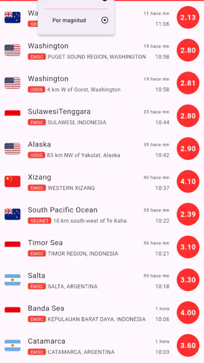Terremotos - Alertas screenshot 1