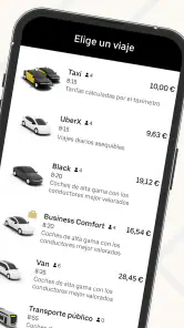 Uber - Viajes en taxi y más screenshot