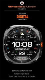 WFP 233 Digital watch face screenshot 1