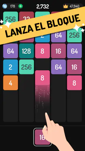 X2 Blocks 2048 Lanza y Fusiona screenshot 1