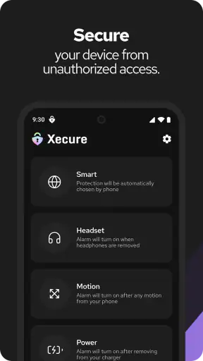 Xecure: Anti Theft Alarm screenshot 1